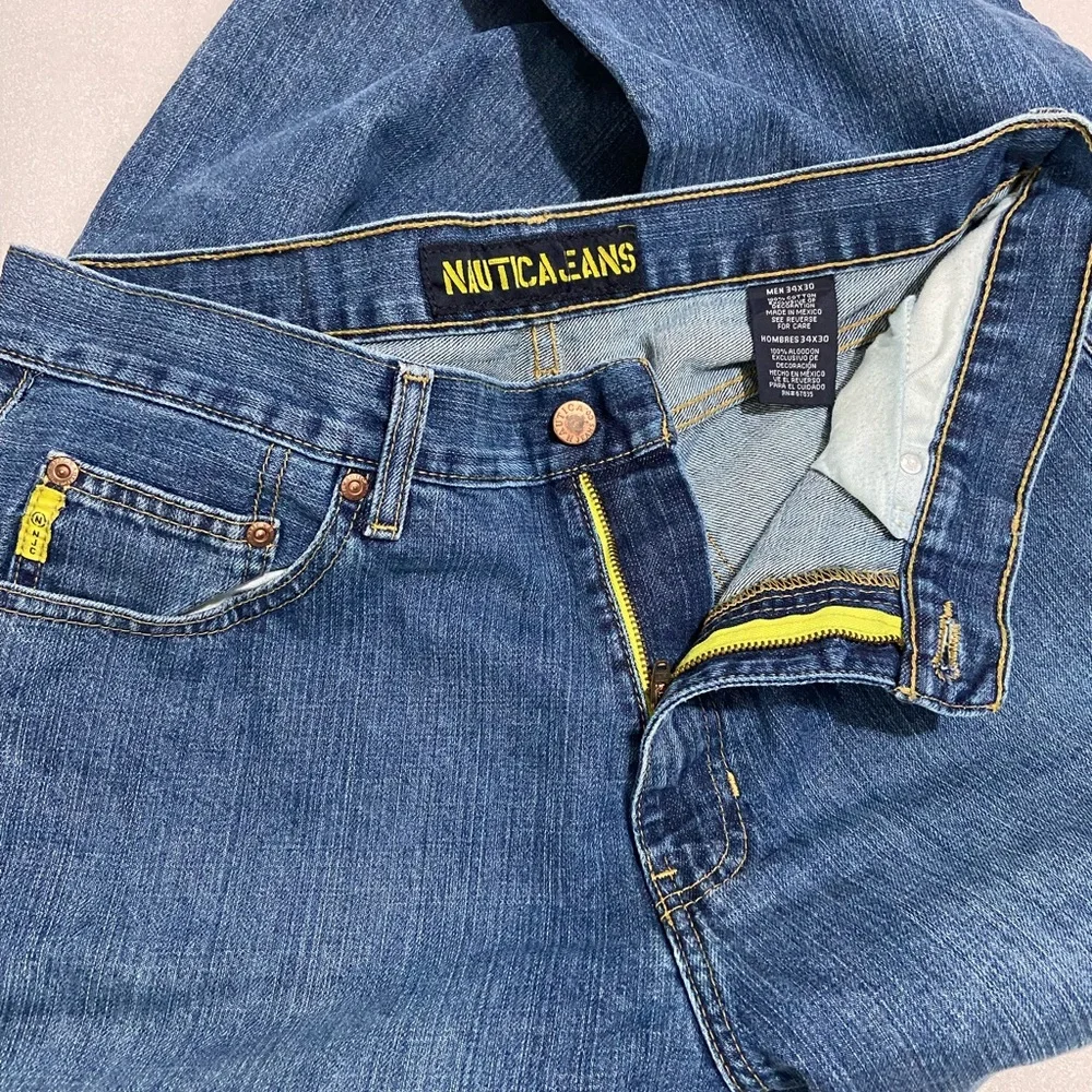 Nautica Blue Relaxed Straight Fit Jeans 34 x 30 - Picture 2 of 2